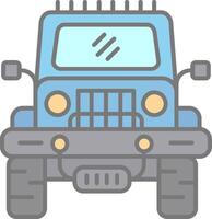 Jeep Line Filled Light Icon vector