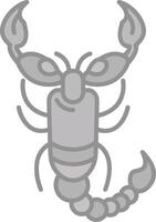 Scorpion Line Filled Light Icon vector