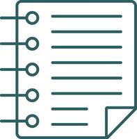 Notes Line Gradient Icon vector