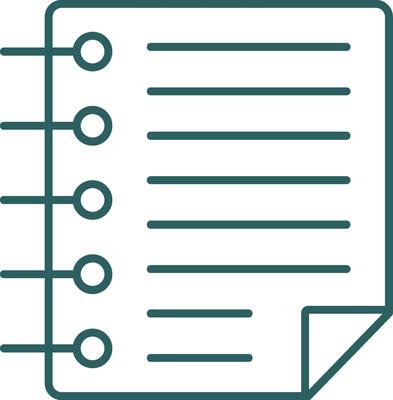 Notes Line Gradient Icon