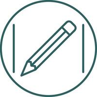 Pencil Line Gradient Icon vector