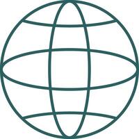 Global Line Gradient Icon vector