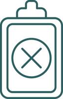 Wrong Line Gradient Icon vector