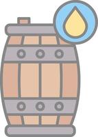 Oil barrel Line Filled Light Icon vector