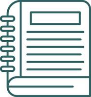 Notebook Line Gradient Icon vector