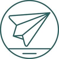 Paper Plane Line Gradient Icon vector