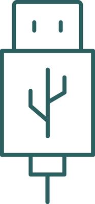 Usb Line Gradient Icon
