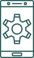Setting Line Gradient Icon vector
