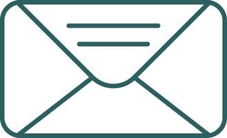 Mail Line Gradient Icon vector