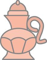 Tea pot Line Filled Light Icon vector