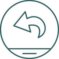 Back Line Gradient Icon vector