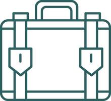 Suitcase Line Gradient Icon vector