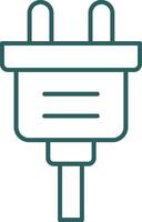 Plug Line Gradient Icon vector