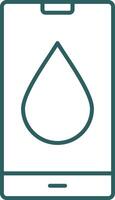 Water Drop Line Gradient Icon vector