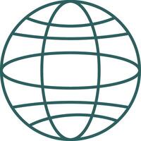 Globe Line Gradient Icon vector