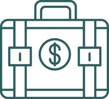 Suitcase Line Gradient Icon vector