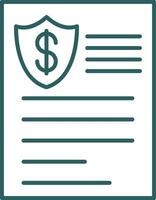 Insurance Line Gradient Icon vector