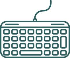 Keyboard Line Gradient Icon vector