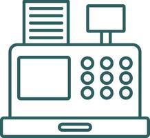 Cash Register Line Gradient Icon vector