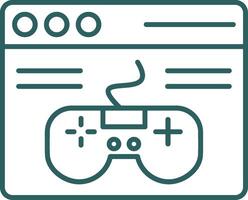 Videogame Line Gradient Icon vector