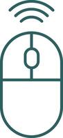 icono de gradiente de línea de mouse inalámbrico vector