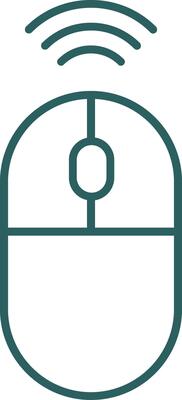 Wireless Mouse Line Gradient Icon