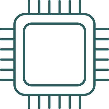 CPU Line Gradient Icon vector