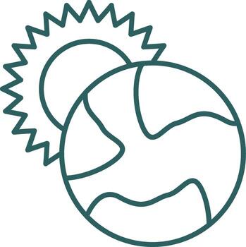 Eclipse Line Gradient Icon vector