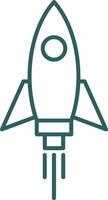 Rocket Line Gradient Icon vector
