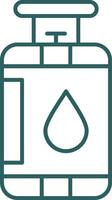 Gas Cylinder Line Gradient Icon vector