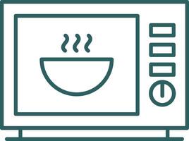Microwave Line Gradient Icon vector