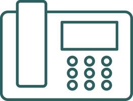 Telephone Line Gradient Icon vector