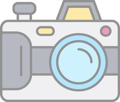 Camera Line Filled Light Icon vector