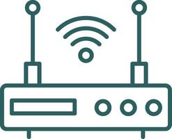 Modem Line Gradient Icon vector