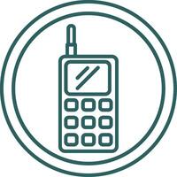 Walkie Talkie Line Gradient Icon vector