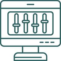 Control Line Gradient Icon vector