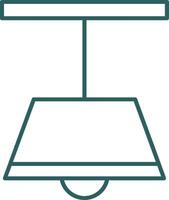 Ceiling Lamp Line Gradient Icon vector