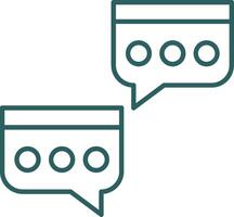 Chat Balloon Line Gradient Icon vector