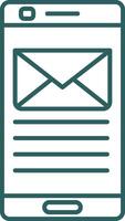 icono de gradiente de línea de correo electrónico vector