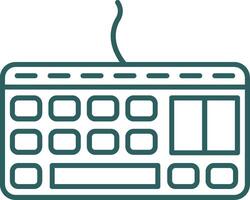 keyboard Line Gradient Icon vector