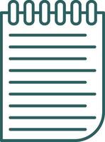 Note Line Gradient Icon vector