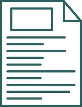 File Line Gradient Icon vector