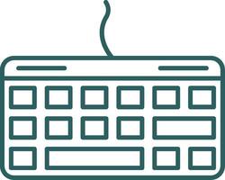 keyboard Line Gradient Icon vector