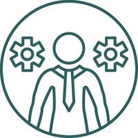 Business Line Gradient Icon vector
