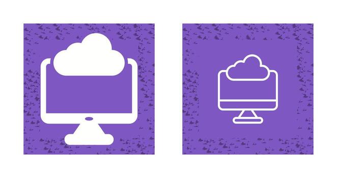 icono de vector de computación de borde