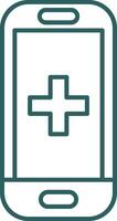 Health Line Gradient Icon vector