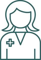 Doctor Line Gradient Icon vector