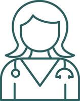 Doctor Line Gradient Icon vector