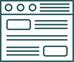 Process Line Gradient Icon vector