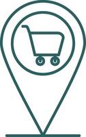 Pin Line Gradient Icon vector